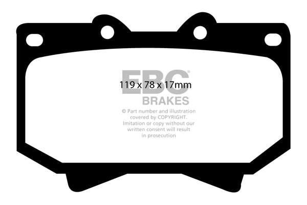 EBC Brakes Bundle – Front 322mm BSD Discs with Bluestuff Pads – PD19KF332