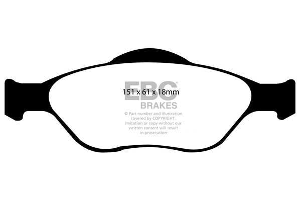 EBC Brakes Ultimax OE Replacement Brake Pad Set DP1320 - Performance HQ - United Kingdom