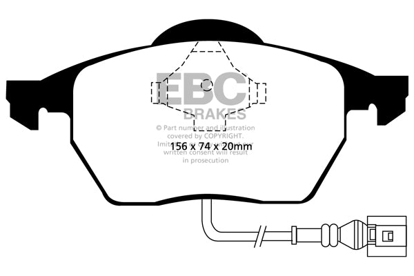 EBC Brakes Bundle – Front 288mm BSD Discs with Bluestuff Pads – PD19KF348