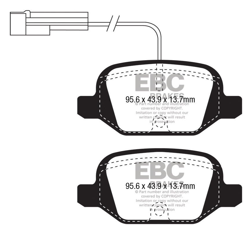 EBC Brakes Ultimax OE Replacement Brake Pad Set – DP1338/2