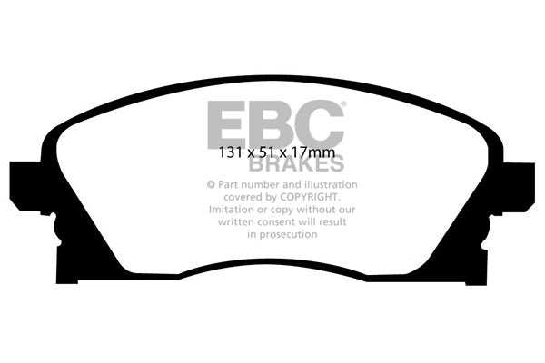 EBC Brakes Greenstuff 2000 Series Sport Brake Pad Set DP21341 - Performance HQ - United Kingdom