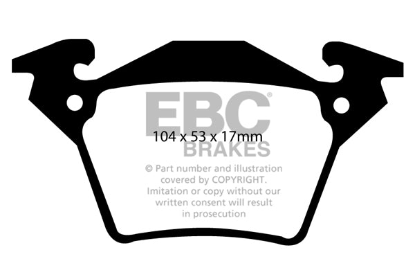EBC Brakes Ultimax OE Replacement Brake Pad Set – DP1343