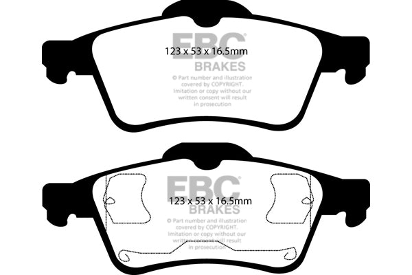 EBC Brakes Bundle – Rear 280mm BSD Discs with Yellowstuff Pads – PD18KR033