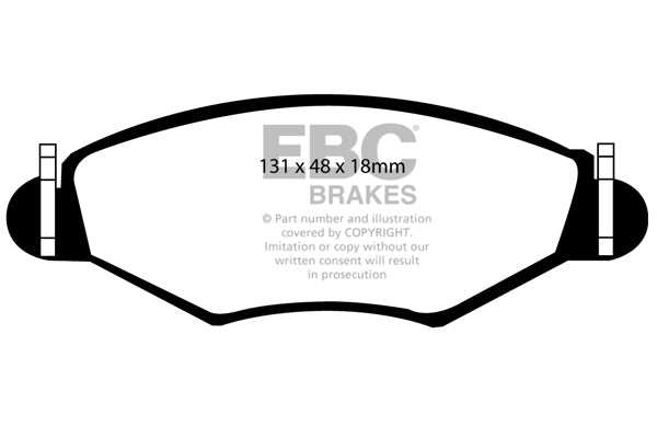 EBC Brakes Greenstuff 2000 Series Sport Brake Pad Set DP21366 - Performance HQ - United Kingdom