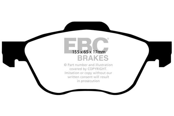 EBC Brakes Greenstuff 2000 Series Sport Brake Pad Set DP21376 - Performance HQ - United Kingdom