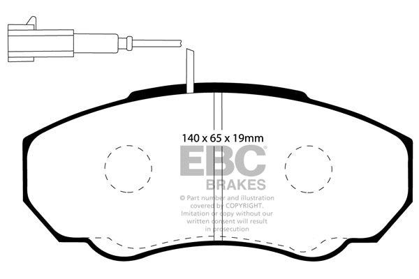 EBC Brakes Ultimax OE Replacement Brake Pad Set – DP1380