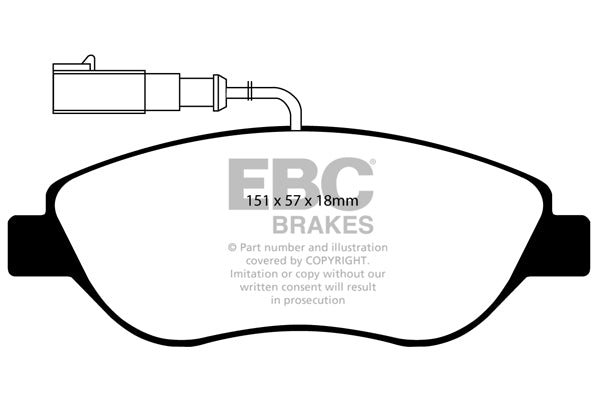 EBC Brakes Yellowstuff 4000 Series Street – DP41382R