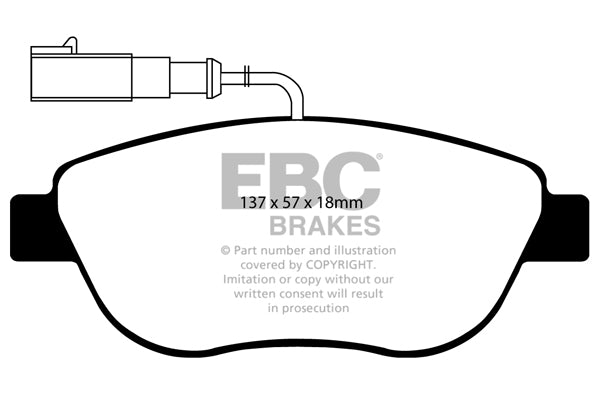 EBC Brakes Yellowstuff 4000 Series Street – DP41383/2R