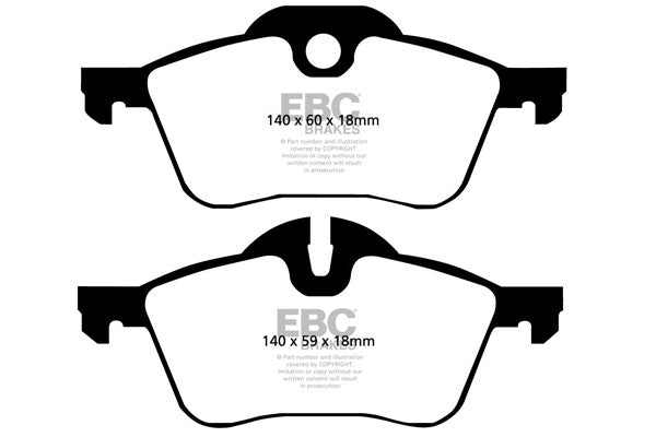 EBC Brakes Bundle – Front 276mm BSD Discs with Yellowstuff Pads – PD18KF067
