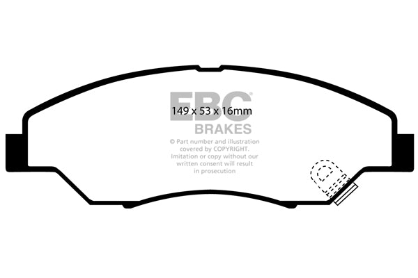 EBC Brakes Ultimax OE Replacement Brake Pad Set – DP1404