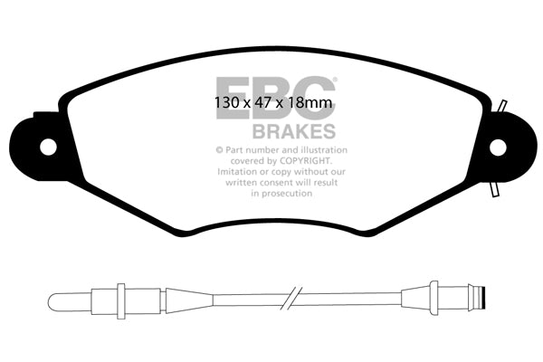 EBC Brakes Ultimax OE Replacement Brake Pad Set – DP1406