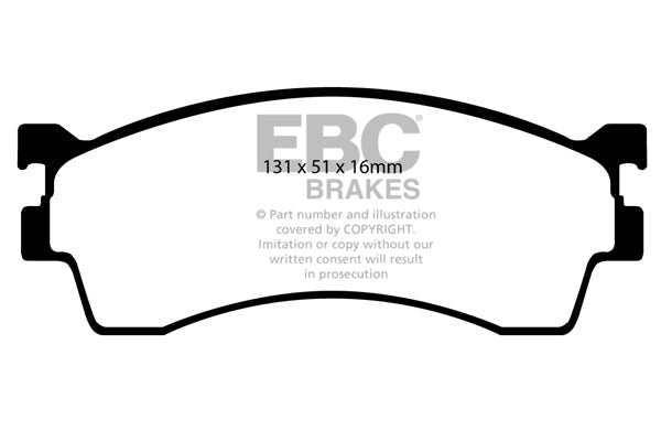 EBC Brakes Ultimax OE Replacement Brake Pad Set – DP1409