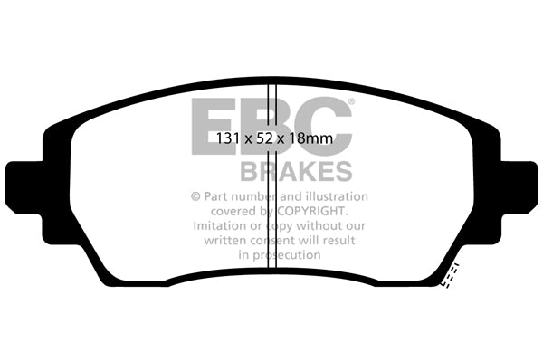 EBC Brakes Ultimax OE Replacement Brake Pad Set – DP1431