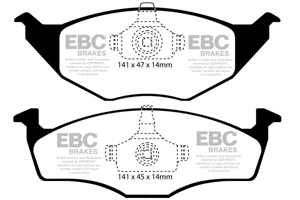 EBC Brakes Ultimax OE Replacement Brake Pad Set – DP1433
