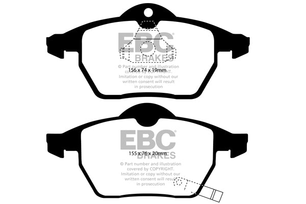 EBC Brakes Bundle – Front 288mm BSD Discs with Yellowstuff Pads – PD18KF080