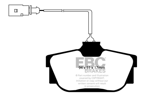 EBC Brakes Ultimax OE Replacement Brake Pad Set – DP1445