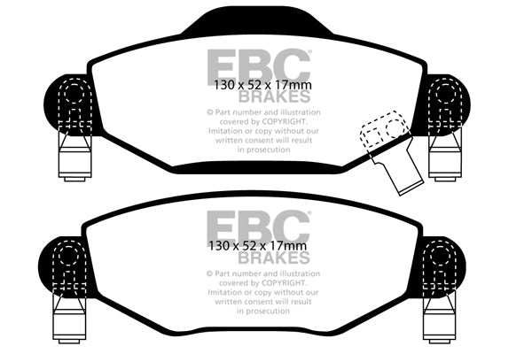 EBC Brakes Ultimax OE Replacement Brake Pad Set – DP1446