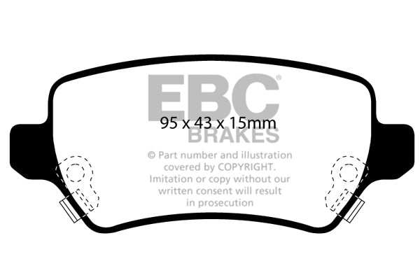 EBC Brakes Ultimax OE Replacement Brake Pad Set DP1447 - Performance HQ - United Kingdom