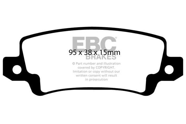 EBC Brakes Ultimax OE Replacement Brake Pad Set DP1458 - Performance HQ - United Kingdom