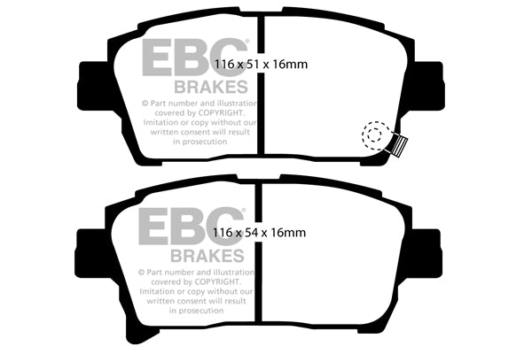 EBC Brakes Ultimax OE Replacement Brake Pad Set – DP1459