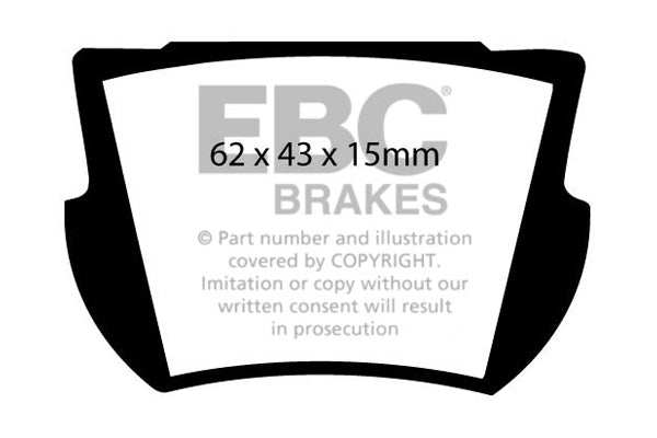 EBC Brakes Greenstuff 2000 Series Sport Brake Pad Set DP2145 - Performance HQ - United Kingdom