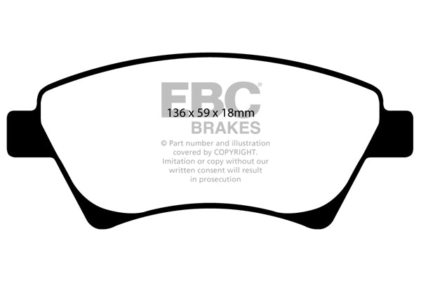 EBC Brakes Ultimax OE Replacement Brake Pad Set – DP1468