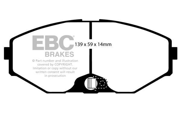 EBC Brakes Ultimax OE Replacement Brake Pad Set DP1471 - Performance HQ - United Kingdom