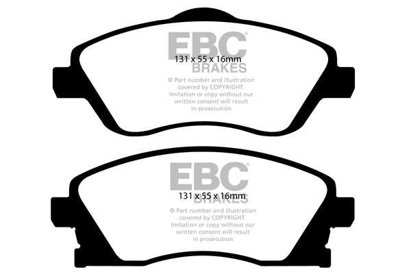 EBC Brakes Ultimax OE Replacement Brake Pad Set DP1476 - Performance HQ - United Kingdom