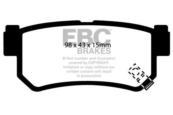 EBC Brakes Greenstuff 2000 Series Sport Brake Pad Set DP21477 - Performance HQ - United Kingdom