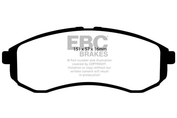 EBC Brakes Ultimax OE Replacement Brake Pad Set DP1481 - Performance HQ - United Kingdom