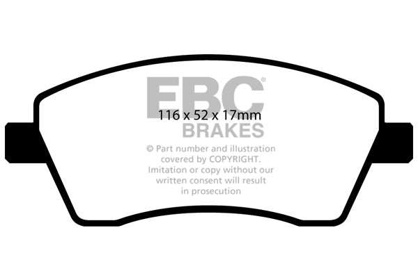 EBC Brakes Ultimax OE Replacement Brake Pad Set DP1485 - Performance HQ - United Kingdom