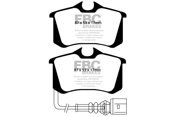 EBC Brakes Bundle – Rear 233mm BSD Discs with Yellowstuff Pads – PD18KR059