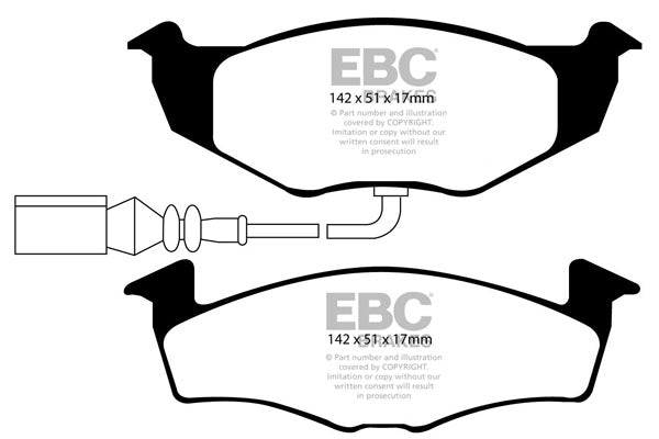 EBC Brakes Ultimax OE Replacement Brake Pad Set – DP1498