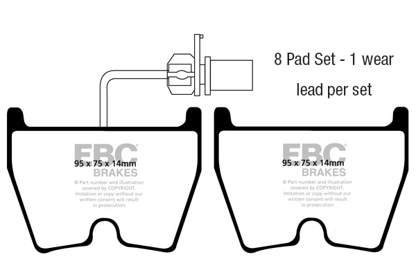 EBC Brakes Bundle – Front 360mm GD Discs with Bluestuff Pads – PD14KF497