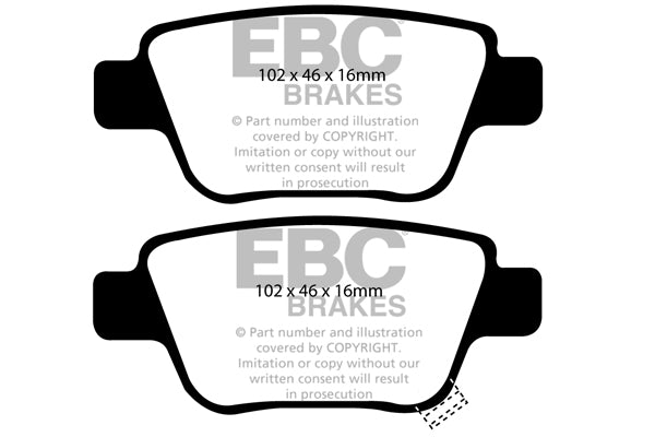 EBC Brakes Bundle – Rear 260mm BSD Discs with Greenstuff 2000 Pads – PD16KR071