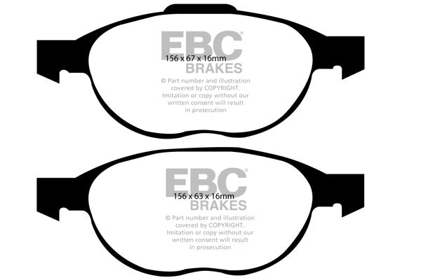 EBC Brakes Bundle – Front 300mm BSD Discs with Yellowstuff Pads – PD18KF039