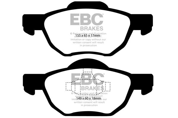 EBC Brakes Bundle – Front 300mm BSD Discs with Bluestuff Pads – PD19KF517