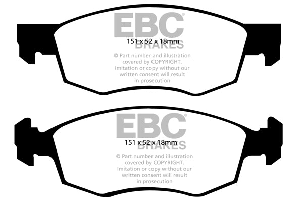 EBC Brakes Ultimax OE Replacement Brake Pad Set – DP1528