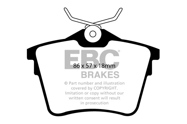 EBC Brakes Ultimax OE Replacement Brake Pad Set – DP1551
