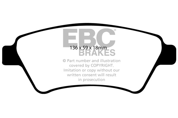 EBC Brakes Ultimax OE Replacement Brake Pad Set – DP1569