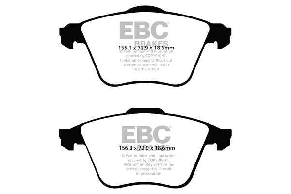 EBC Brakes Bundle – Front 320mm BSD Discs with Bluestuff Pads – PD19KF559