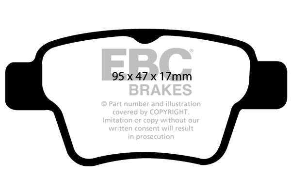 EBC Brakes Greenstuff 2000 Series Sport Brake Pad Set DP21575 - Performance HQ - United Kingdom