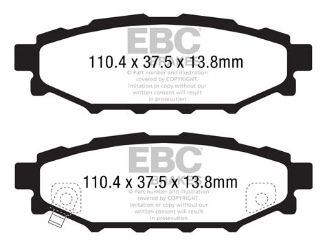 EBC Brakes Bundle – Rear 290mm GD Discs with Bluestuff Pads – PD14KR263