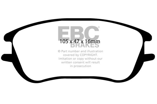 EBC Brakes Ultimax OE Replacement Brake Pad Set – DP1596
