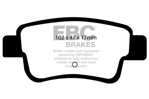 EBC Brakes Ultimax OE Replacement Brake Pad Set DP1599 - Performance HQ - United Kingdom