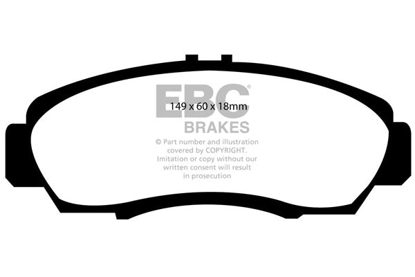 EBC Brakes Bundle – Front 282mm BSD Discs with Yellowstuff Pads – PD18KF060