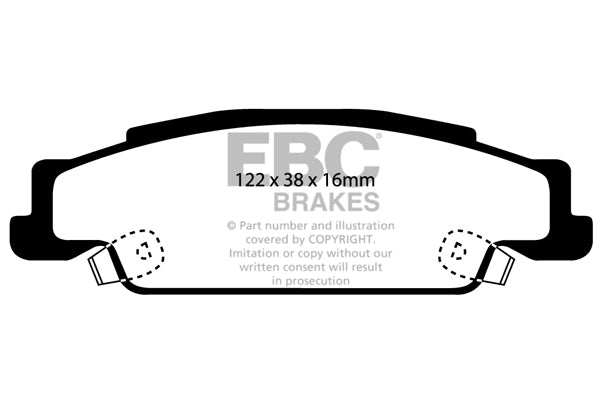 EBC Brakes Greenstuff 2000 Series Sport Brake Pad Set DP21646 - Performance HQ - United Kingdom