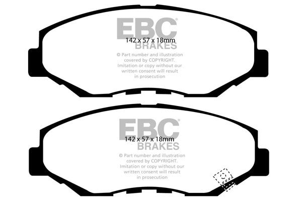 EBC Brakes Bundle – Front 282mm BSD Discs with Yellowstuff Pads – PD18KF113