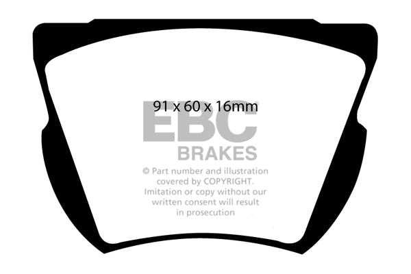 EBC Brakes Greenstuff 2000 Series Sport Brake Pad Set DP2165 - Performance HQ - United Kingdom