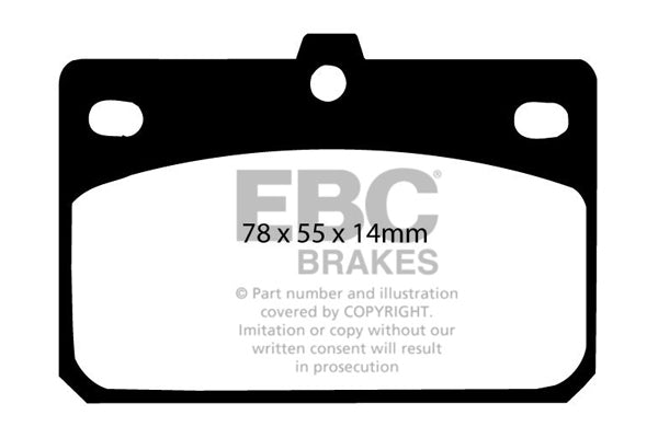EBC Brakes Ultimax OE Replacement Brake Pad Set – DP166